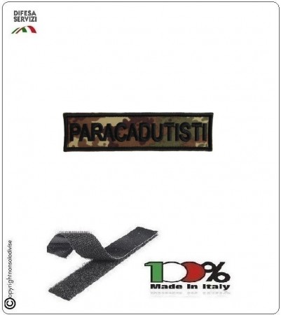 Patch Toppa Ricamata con Velcro Paracadutisti  da Uniforme Vegetata Art.P-T1