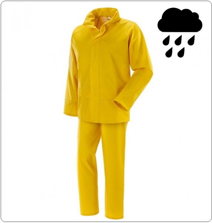 Completo Antipioggia  Anti Pioggia Giallo Emergenza Soccorso Tempo Libero  Art.1700G