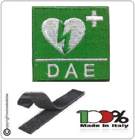 Patch Toppa Ricamata Verde Quadrata  D.A.E. Art.DAE-23