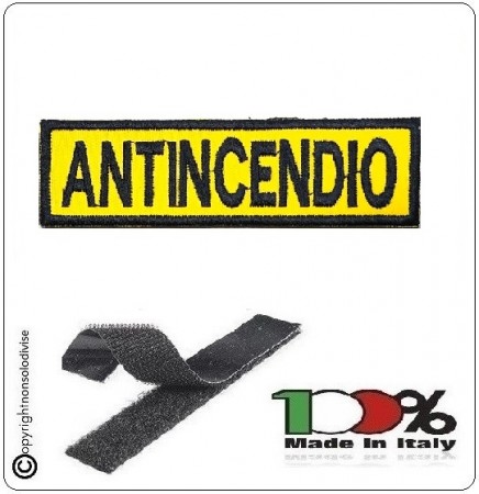 Patch Toppa con Velcro ANTINCENDIO Modello Lineare Art.VVFF-A