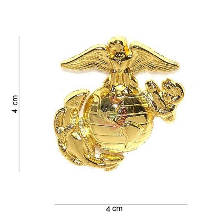 Spilla in metallo smaltato Logo Marines USMC US Army Emblema USMC dorato 1 pezzo Art. 7047