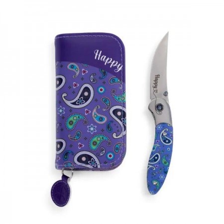 Coltello con Custodia Tiratura Limitata Happy knife and case Blade 8Cr13MoV Art. BB-102