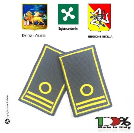 Coppia di Tubolari per Spallina Autista Soccorritore con Mansioni Particolari Soccorso Sanitario 118 SUEM Art. SFERA-2