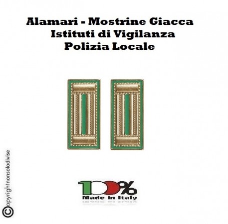 Alamari Giacca Bordo Verde Vigilanza Sicurezza Polizia Locale GPG Guardie Giurate  Art. NSD-A4