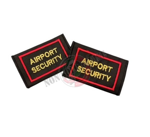 Tubolari Ricamati Bordo Rosso Sicurezza Aereoportuale Airport Security  Art. GPG-AS-R