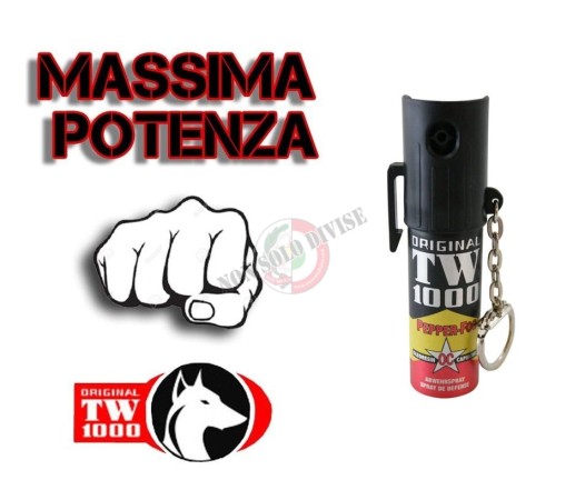 Spray da Difesa TW1000 OC Fog Lady 15ml con Portachiavi Libera Vendita Libero Trasporto Riservato ai maggiori di 16 anni 15 ml Art. TW1000-PORTA