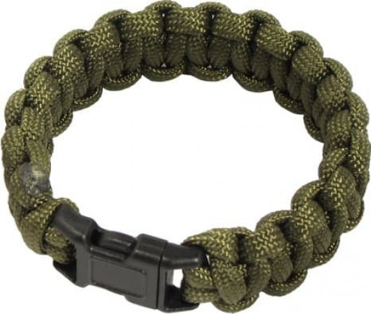 Bracciale Cobra  Paracord Verde Sopravvivenza Outdoor Militare Emergenza Art. 28163B