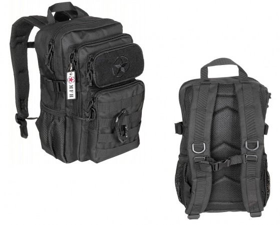Zaino Tattico Nero NEW  M.O.L.L.E. Mod. US Assult I 15 Litri Carabinieri Polizia Protezione Civile Soccorso Sanitario Art. 30330A