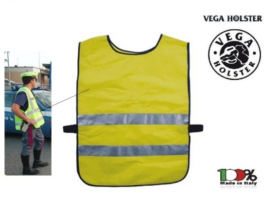 Corpetto Fratino Pettorina Alta Visibilità Giallo Neutro Vega Holster Italia Art. 4AV04