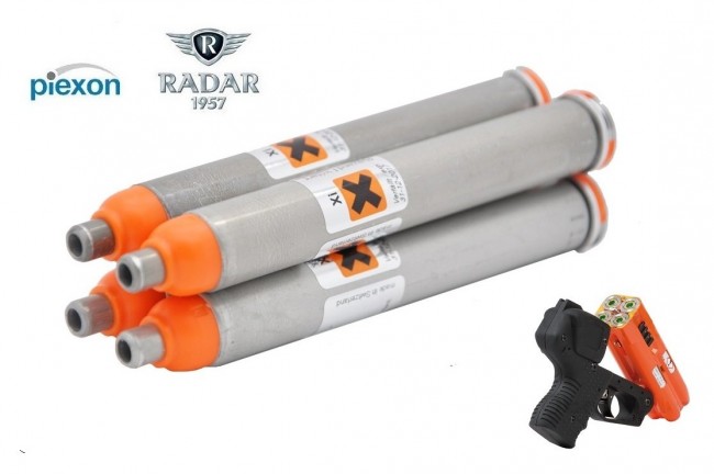Cartuccia di Ricarica con 4 Cariche Irritanti al Peperoncino per Nuovo JPX4 Piexon Vega Polizia Locale Guardie Giurate GPG IPS  Art. PX.8200.22