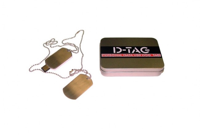Piastrine Militari Con Chiavetta USB D-Tag Piastrina Digitale Tenere i Dati Medici Sempre con se FINE SERIE Art. 02201
