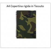 Quadernone Quaderno A4 Woodland US Copertina Rigida in Tessuto INC 101 Art.419226.