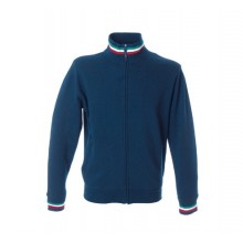 Felpa Maglione con Cerniera e Bordino Tricolore New Venezia Blu Navy Art. 987855