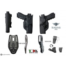 Fondina Professionale Glock 17 Polimero Radar Hawk  T-LEP SYSTEM Livello 3° Radar1957 Italia Art. 6A27-5527