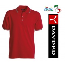 Polo Manica Corta Rossa Modello Italia Tricolore Neutra Italia Red Payper Art. 988444