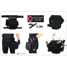 Hip Bag Marsupio Cosciale Con Ricamo Croce Rossa Italiana CRI per Trasporto Attrezzatura Intervento Art. 30701A-CRI