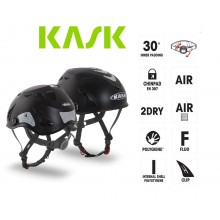 Casco Protezione Nero PLASMA HI VIZ KASK ITALIA Soccorso Emergenza Alpinismo Sci Art. WHE00009-N