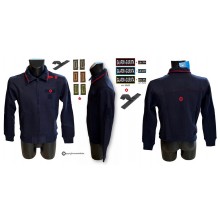 Felpa Guardie Giurate Guardia Giurata GPG IPS  Maglione con Cerniera e Bordino Cermesi  Art. GPG-F-IPS