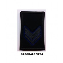 Gradi Tubolari Esercito Italiano Caporale  Fondo Nero o Verde VFP4 Art. NSD-VFP4