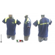 T-shirt Maglietta Manica Corta Nuovo Modello Completamente Ricamata Protezione Civile Novità Art. SS-TS-PC
