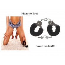 Manette Handcuffs Nere dell'amore in Peluche Fetish Sadomaso Famolo Strano .... Art.29354