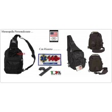 Marsupio Borsa Monospalla  Doppio Uso MOLLE Nero Personalizzato Soccorso Sanitario 118 SOCCORRITORE Art.  30700A-118S