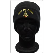 Berretto Zuccotto Papalina Watch Cap Invernale Nero con Ricamo Vigili Del Fuoco Art. TUS-30