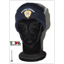 Berretto Zuccotto Papalina Watch Cap Invernale Blu Nevy OD con Ricamo POLIZIA LOCALE SARDEGNA Art.TUS-SAR