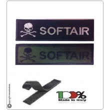 Patch Toppa Lineare Ricamata con Velcro Teschio + Soft Air Art.NSD-R1