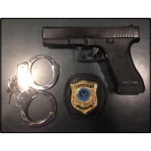 Placca Da Cintura in Cuoio con Placca Metallo A.E.O.P. Nuova Ass. Europea Operatori di Polizia Vega Holster Italia  Art. 1WA124