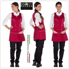 Poncho Donna Grembiule Taglia Unica Rubino Pangea Italia Art.GR0501