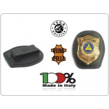 Placca Da Cintura in Cuoio con Placca Metallo Protezione Civile Volontari Nazionale Vega Holster Italia  Art. 1WA115NEW