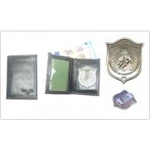 Portafoglio Mini Novità Portadocumenti Pelle Apertura a Libro GPG IPS PANTERA® Guardia Particolare Giurata Incaricato di Pubblico Servizio New NSD PLACCA STACCABILE Art.400SP-PAN-1