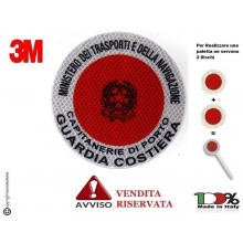 Adesivo Per Paletta Rosso MINISTERO DEI TRASPORTI E DELLA NAVIGAZIONE VENDITA RISERVATA Art. R-MTN