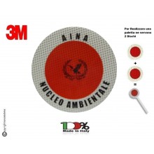 Adesivo 3M Per Paletta Rosso A.I.N.A. Nucleo Ambientale Art. R0007