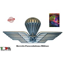 Spilla Brevetto  Giacca Paracadutista Militare Prodotto Ufficiale Italiano Art. T00379NIKEL