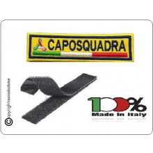 Patch Ricamo a Macchina Con Velcro Protezione Civile CAPOSQUADRA Art.NSD-PC3