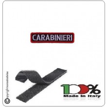 Patch Toppa Ricamata con Velcro Carabinieri Rettangolare 12x3 cm Art.EU043  