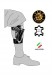 Fondina in Cuoio da Caviglia Porto Occulto Agenti Polizia Vera Pelle Vega Holster Italia  Art. CB1