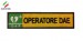 Patch Toppa Ricamata Giallo D.A.E. + OPERATORE D.A.E. Art.DAE-20