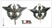 Fregio Basco Metallo Militare Generale Argento  Esercito Italiano Carabinieri Guardia di Finanza Art. NSD-F-33