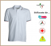 Polo Manica Corta Bianca Modello Italia Tricolore Neutra Aosta Art. 988445