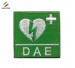Patch Toppa Ricamata Verde Quadrata  D.A.E. Art.DAE-23