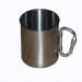 Tazza Alpina Acciaio Bicchiere con Moschettone Montagna Camping Alpinismo Art.311053