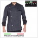 Giacca Cuoco Chef Sartoriale Antimacchia Islanda Jeans con Toppe Pangea Art.IT0302  