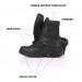 Anfibio Scarponcino Stivaletto Nero S.W.A.T. Pelle + Membrana Thinsulate Cordura Suola Cucita Polizia Vigilanza Guardie Giurate GPG IPS FOSTEX Art. 231170